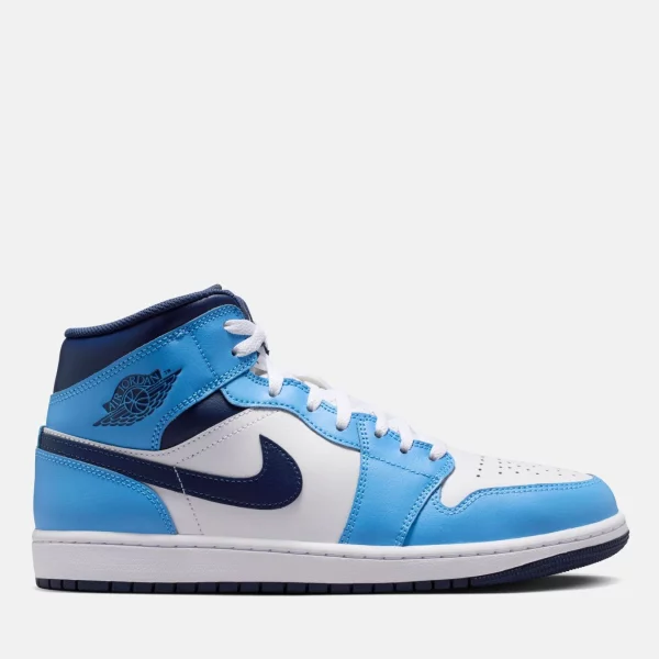 Jordan - Air Jordan 1 Mid Ανδρικά Sneakers  - LT BLU-WHI (0704)