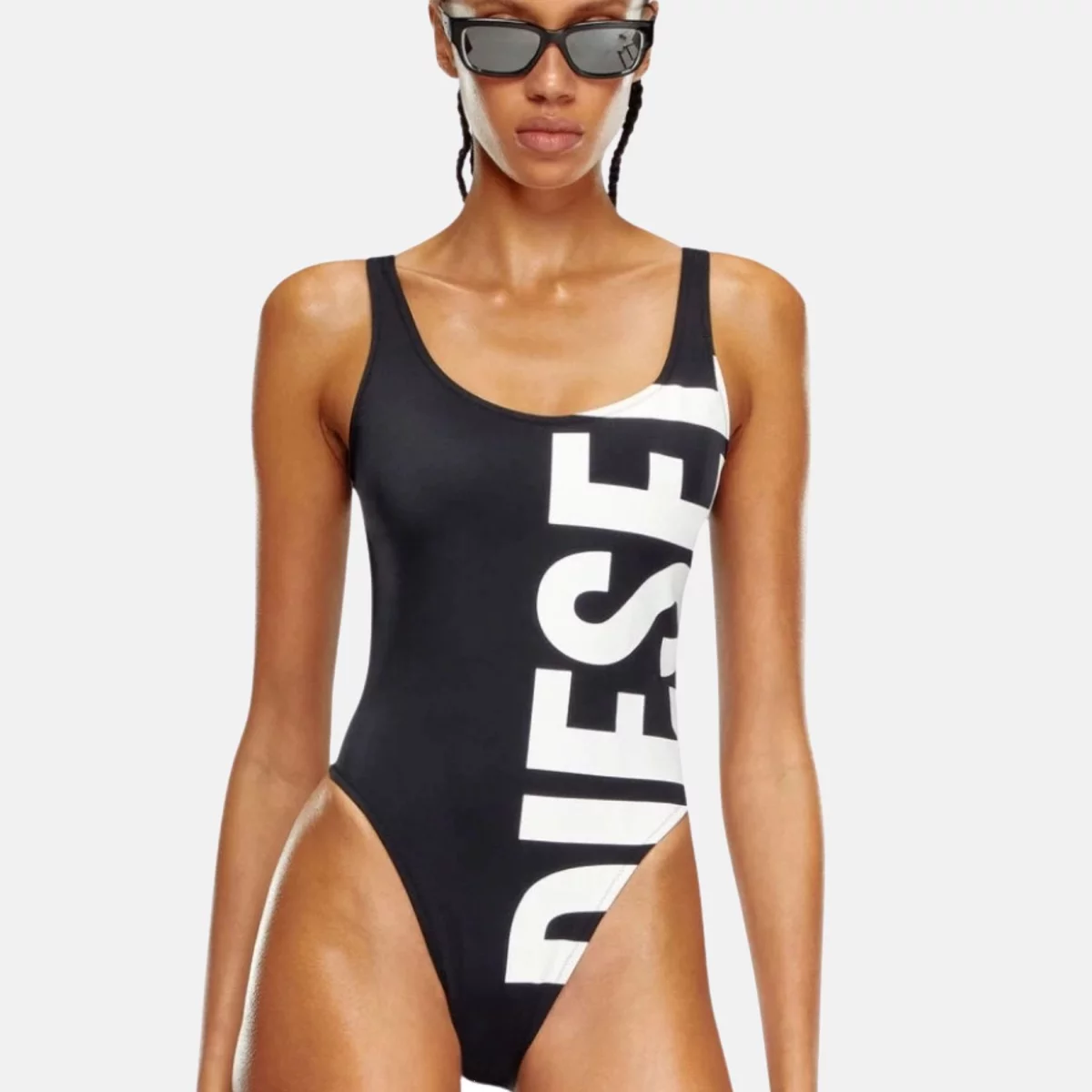 Diesel - BfswKylia Γυναικείο Ολόσωμο Μαγιό - BLACK-WHIT (0313)