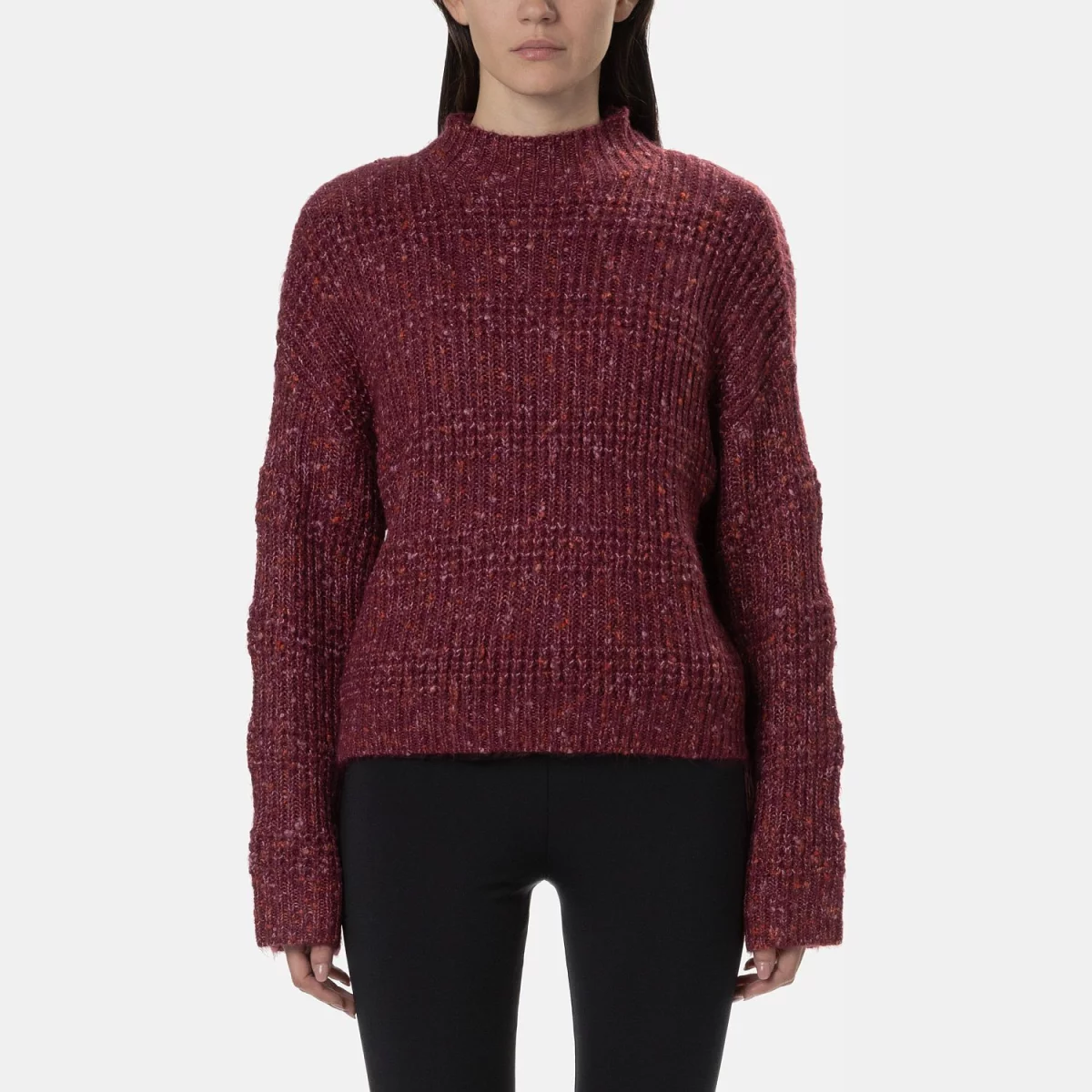 DKNY - Long Sleeve Γυναικείο Πουλόβερ - BORDEAUX (0023)