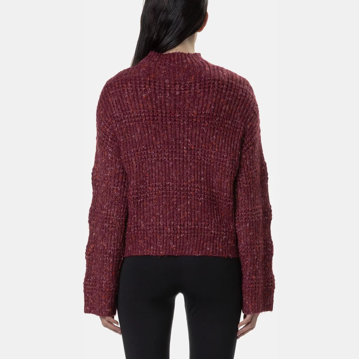 DKNY - Long Sleeve Γυναικείο Πουλόβερ - BORDEAUX (0023)