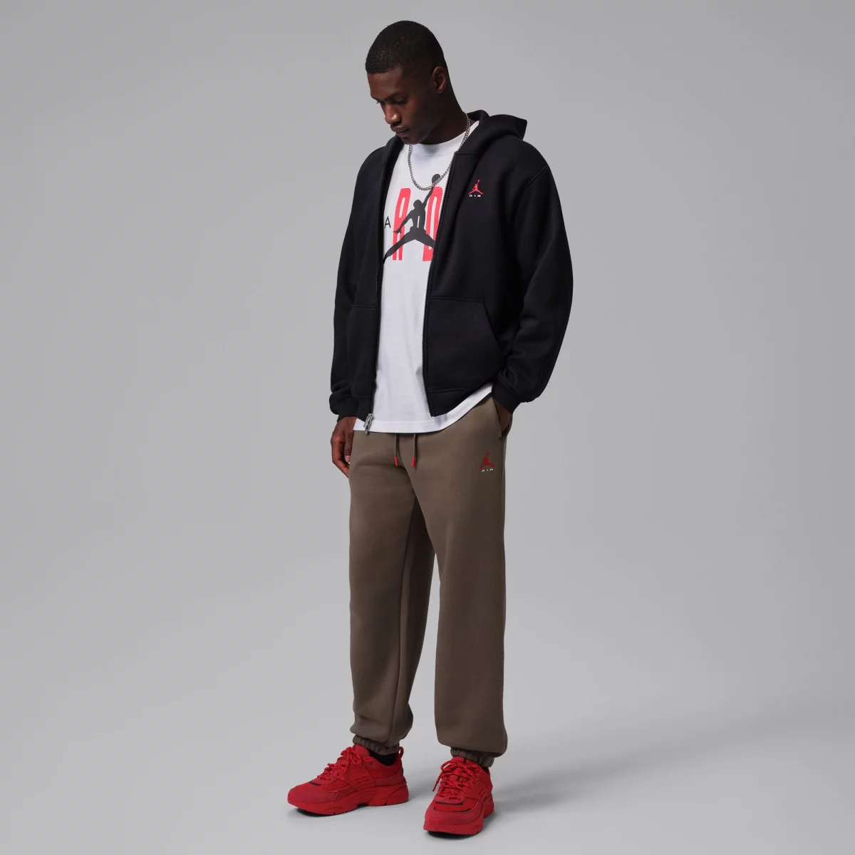 Jordan - Jordan Brooklyn Fleece Ανδρικό Παντελόνι Φόρμας - BROWN (0007)