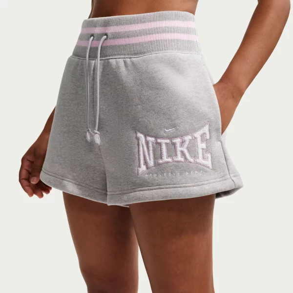 Nike - Nike Sportswear Phoenix Fleece Γυναικείο Σορτς - GREY-PINK (0142)