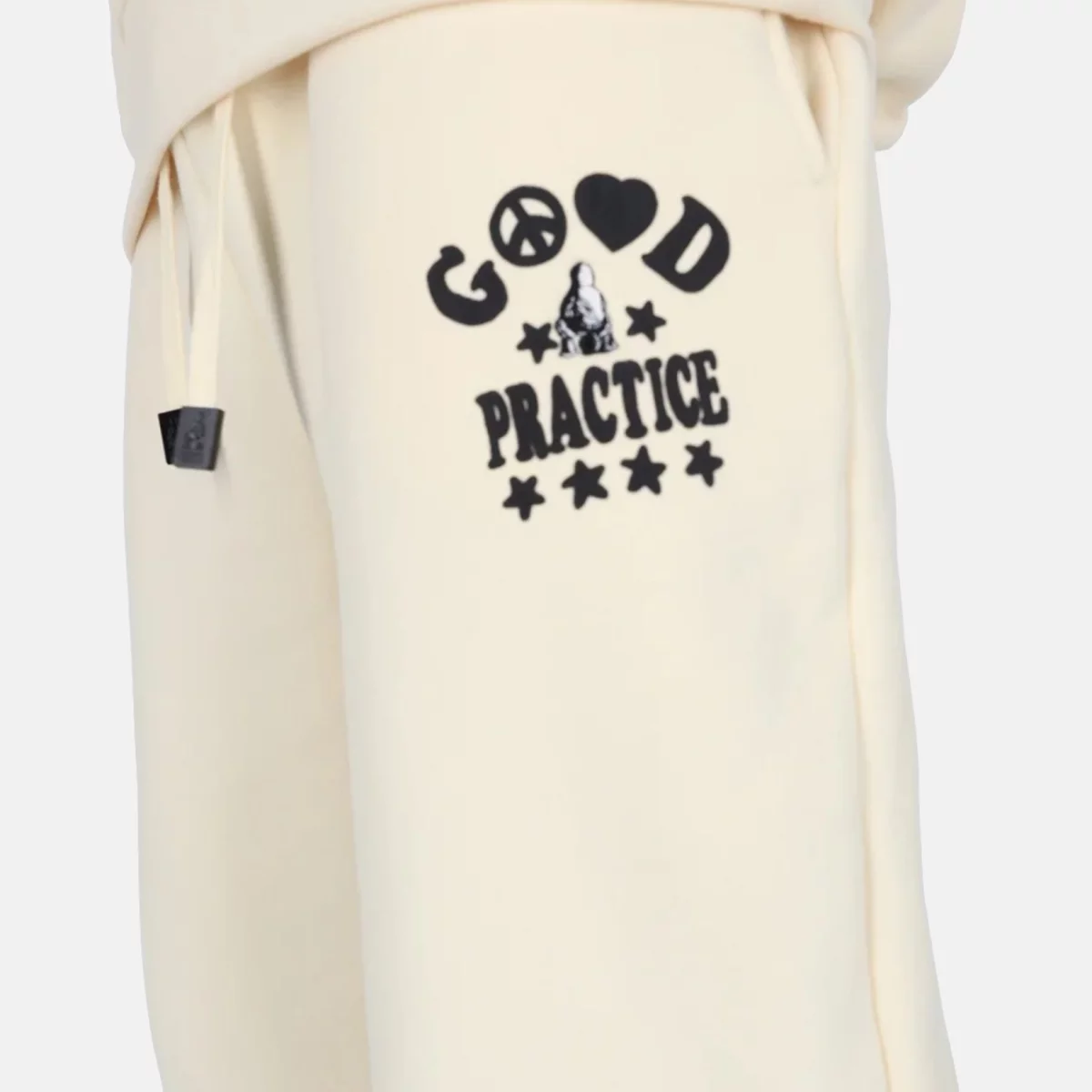 Good Practice - Good Practice Logo Fleece Sweatpant Unisex Παντελόνι Φόρμας - BEIG-BLACK (0341)
