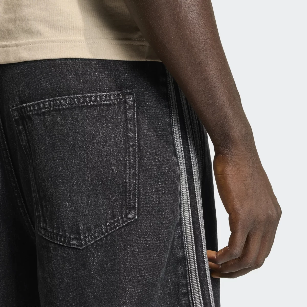 adidas Originals - adidas Originals Firebird Adicolor Denim Ανδρικό Σορτς - DK. GREY (0614)