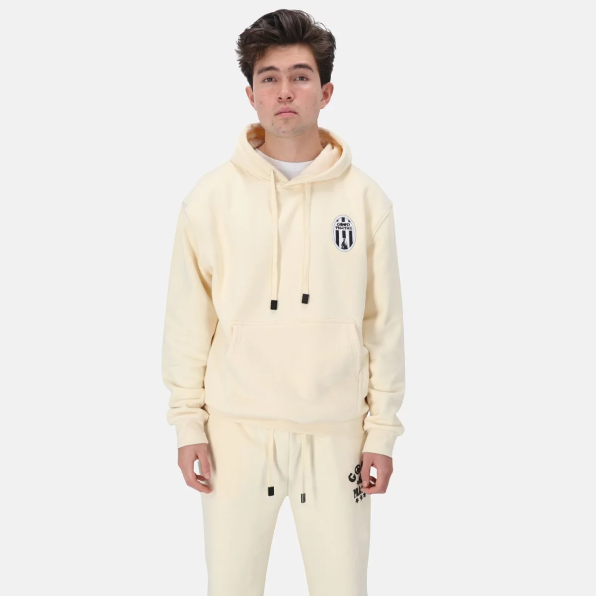 Good Practice - Good Practice Logo Fleece Hoodie Unisex Φούτερ - BEIG-BLACK (0341)