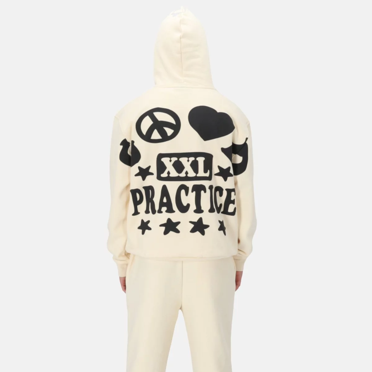 Good Practice - Good Practice Logo Fleece Hoodie Unisex Φούτερ - BEIG-BLACK (0341)